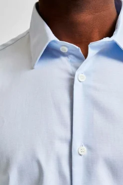 Selected HOMME Skjorte slhSlimethan Shirt Ls Classic B Light blue Discount