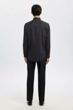 Selected HOMME Skjorte slhSlim-Performance Shirt LS Black Clearance