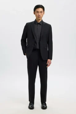 Selected HOMME Skjorte slhSlim-Performance Shirt LS Black Clearance