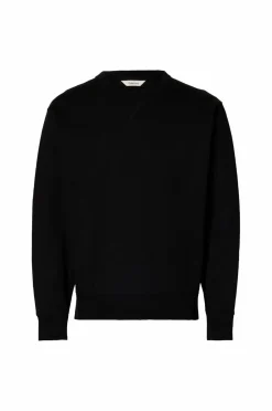 Selected HOMME Sweatshirt slhRelaxluke LS Sweat Crew Neck Black