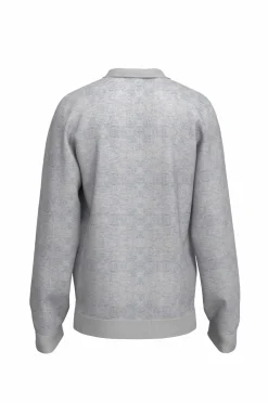 Selected HOMME Trøjer>Trøje slhDane LS Knit Struc Half Zip Polo Light grey melange