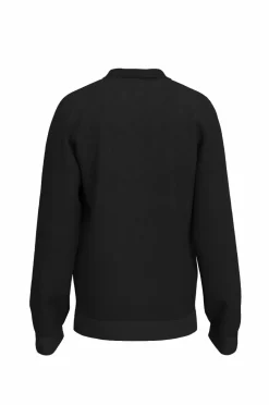 Selected HOMME Trøje slhDane LS Knit Struc Half Zip Polo Black