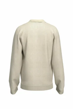 Selected HOMME Trøjer>Trøje slhDane LS Knit Struc Half Zip Polo Oatmeal