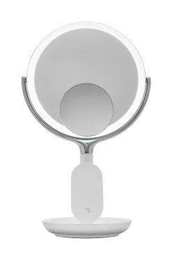 Sharper Image Bathroom Wireless Charger with Mirror Round LED 8 inch No color Clearance