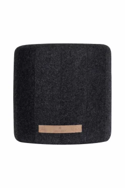 Shepherd Puffer & Fodskamler>Zoe rund puf med patchwork Black