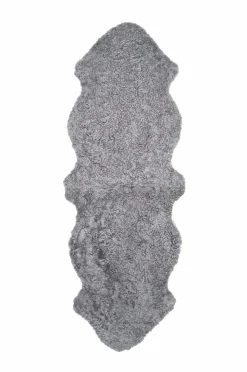 Skinnwille Skind & Skindtæpper>Fåreskind Curly Dobbelt Charcoal grey silver