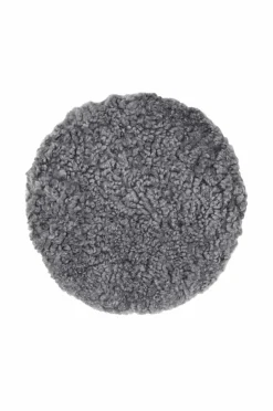 Skinnwille Møbeltekstiler>Fåreskindshynde rund Curly Gotland Grey