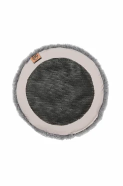 Skinnwille Udemøbler & Have|Møbeltekstiler>Fåreskindspude rund krøllet 4-pak Koksgrå Sølv