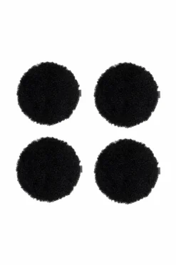 Skinnwille Udemøbler & Have|Møbeltekstiler>Rund siddepude Curly 4-pak Sort