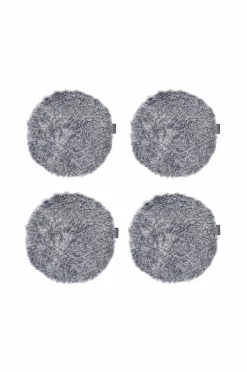 Skinnwille Udemøbler & Have|Møbeltekstiler>Rund siddepude Curly 4-pak Grapphite
