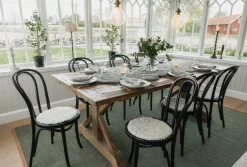 Skinnwille Rund siddepude Curly 4-pak Beige måneskin Clearance