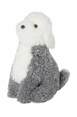 Skinnwille Dukker, Figurer & Tøjdyr>Snowy i fåreskind Curly Charcoal grey silver/white