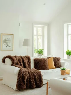 Skinnwille Tæppeimitation Wooly 180cm Brun Discount