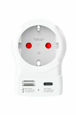 SKROSS Mobiltelefoner, Tablets & Tilbehør>Rejseadapter USB-A/USB-C 20W No color