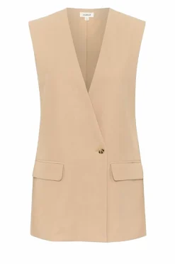 Soaked in Luxury Vest slCarry Waistcoat Travertine Clearance
