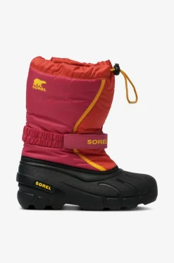 Sorel Vinterfodtøj>Vinterstøvler Youth Flurry Poppy Red, Cactus Pink