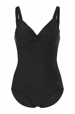 Speedo Badedragter|Badetøj>Badedragt Solid Cross Knot Swimsuit Black