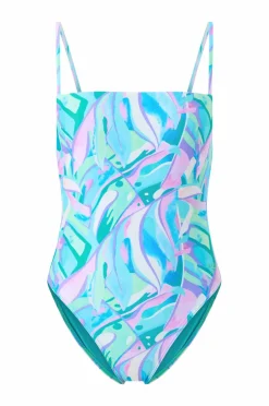 Speedo Badedragt Womens Printed Adjustable Thinstrap 1 Pc. Blue/green Best
