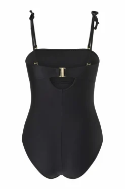 Speedo Badedragter|Badetøj>Womens Shaping Bandeau 1 Piece Black