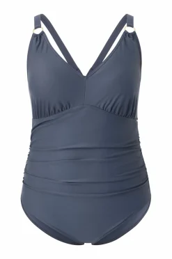 Speedo Womens Shaping V Neck 1 Piece (+) Grey Best