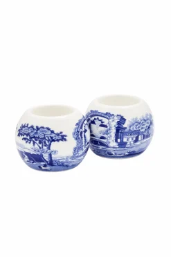 Spode Fyrfadsstager Blue Italian 6 cm x 7,5 cm, 2-pak Blå/vit Online