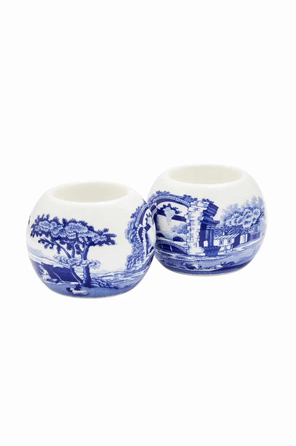 Spode Fyrfadsstager Blue Italian 6 cm x 7,5 cm, 2-pak Blå/vit Online