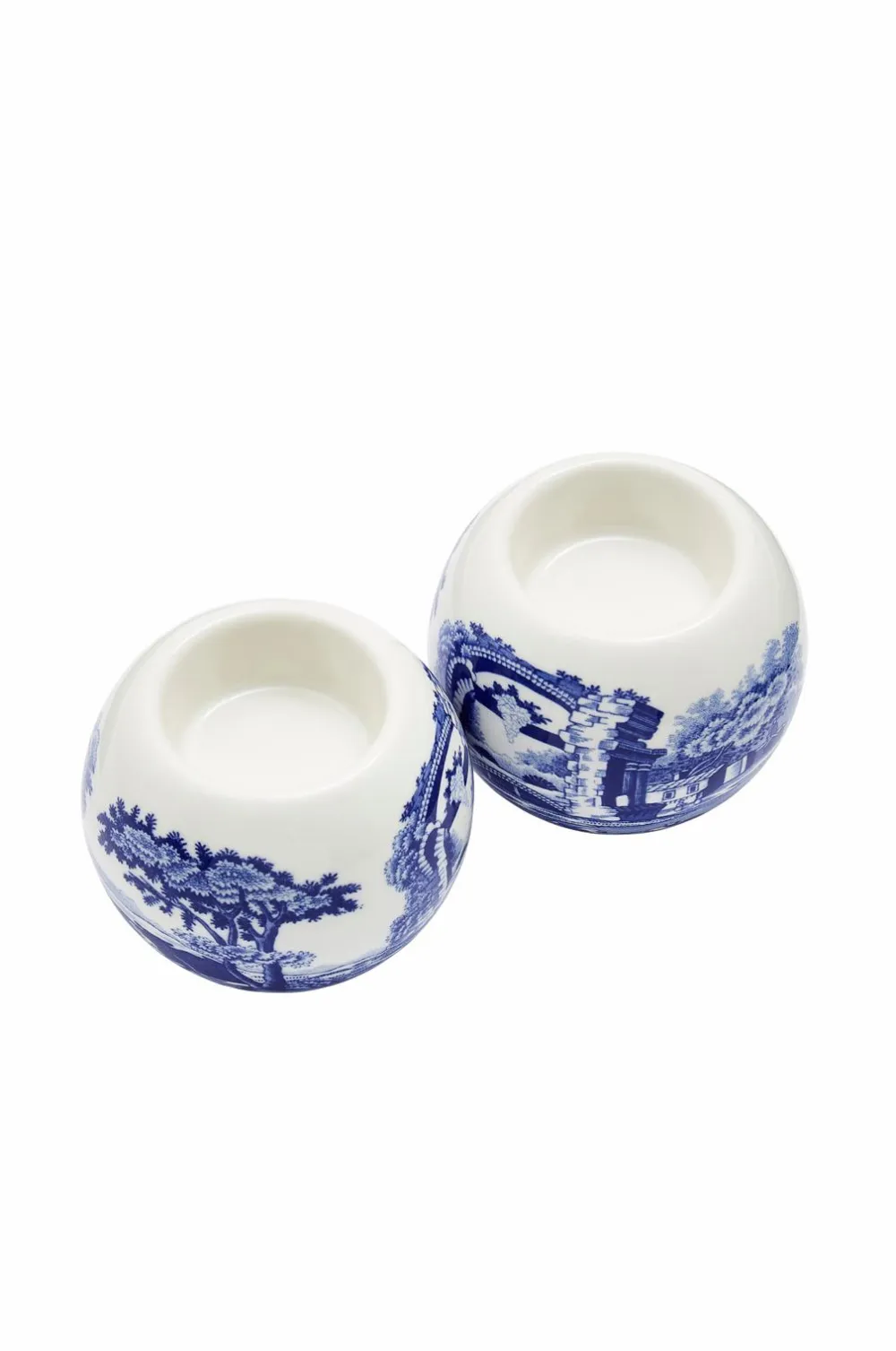 Spode Fyrfadsstager Blue Italian 6 cm x 7,5 cm, 2-pak Blå/vit Online