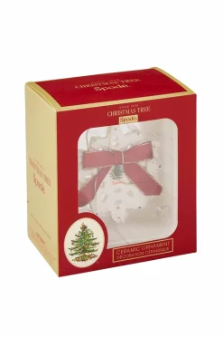 Spode Juldekoration Snöflinga Christmas Tree 7.5 cm Hvid, grøn
