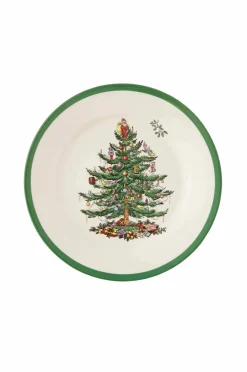 Spode Tallerken Christmas Tree diameter 20 cm Hvid, grøn Outlet