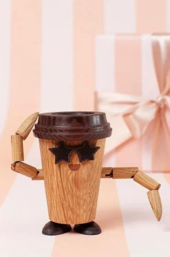 Spring Copenhagen Pynteting>Trædekoration Esther Espresso To Go Coffee 8,5 cm Natur