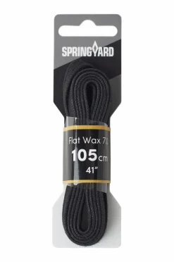 Springyard Snørebånd Flat Wax 7.0 Black Discount