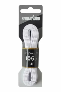 Springyard Snørebånd Flat Wax 7.0 White Hot