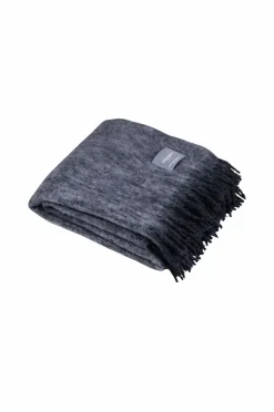 Stackelbergs Tæpper & Plaider>Plaid Mohair Blanket Melange Black / Skiffer Melange