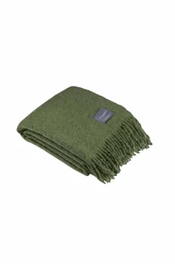 Stackelbergs Tæpper & Plaider>Plaid Mohair Blanket Cedar green