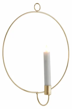 Star Trading CANDLE RING vægdekoration inkl. LED-lys Messing Best