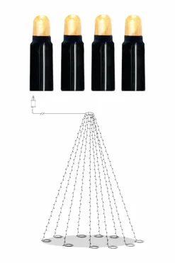 Star Trading Udendørsbelysning>Flagstangsbelysning Skinnende varm hvid Sort