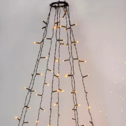 Star Trading Udendørsbelysning|Lyskæder>Julgransslinga Skinnende varm hvid 2m Sort