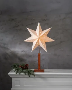 Star Trading Karo Stjerne på fod 70 cm Brun