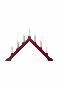 Star Trading Julebelysning>Lysestage Alma 7L Rød