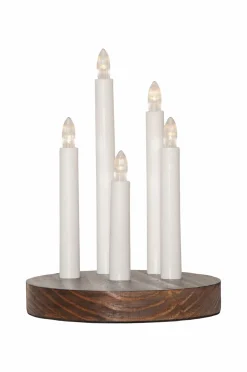 Star Trading Lysestage Doris Batteri Brun Clearance