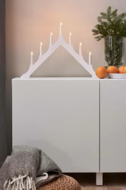 Star Trading Julebelysning>Lysestage Alma 7L Hvid