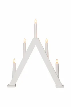 Star Trading Julebelysning>Lysestage Albo lille 41cm Hvid