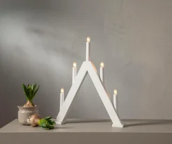 Star Trading Julebelysning>Lysestage Albo lille 41cm Hvid