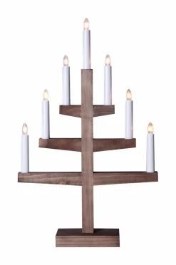 Star Trading Julebelysning>Lysestage Trapp 7 Brun