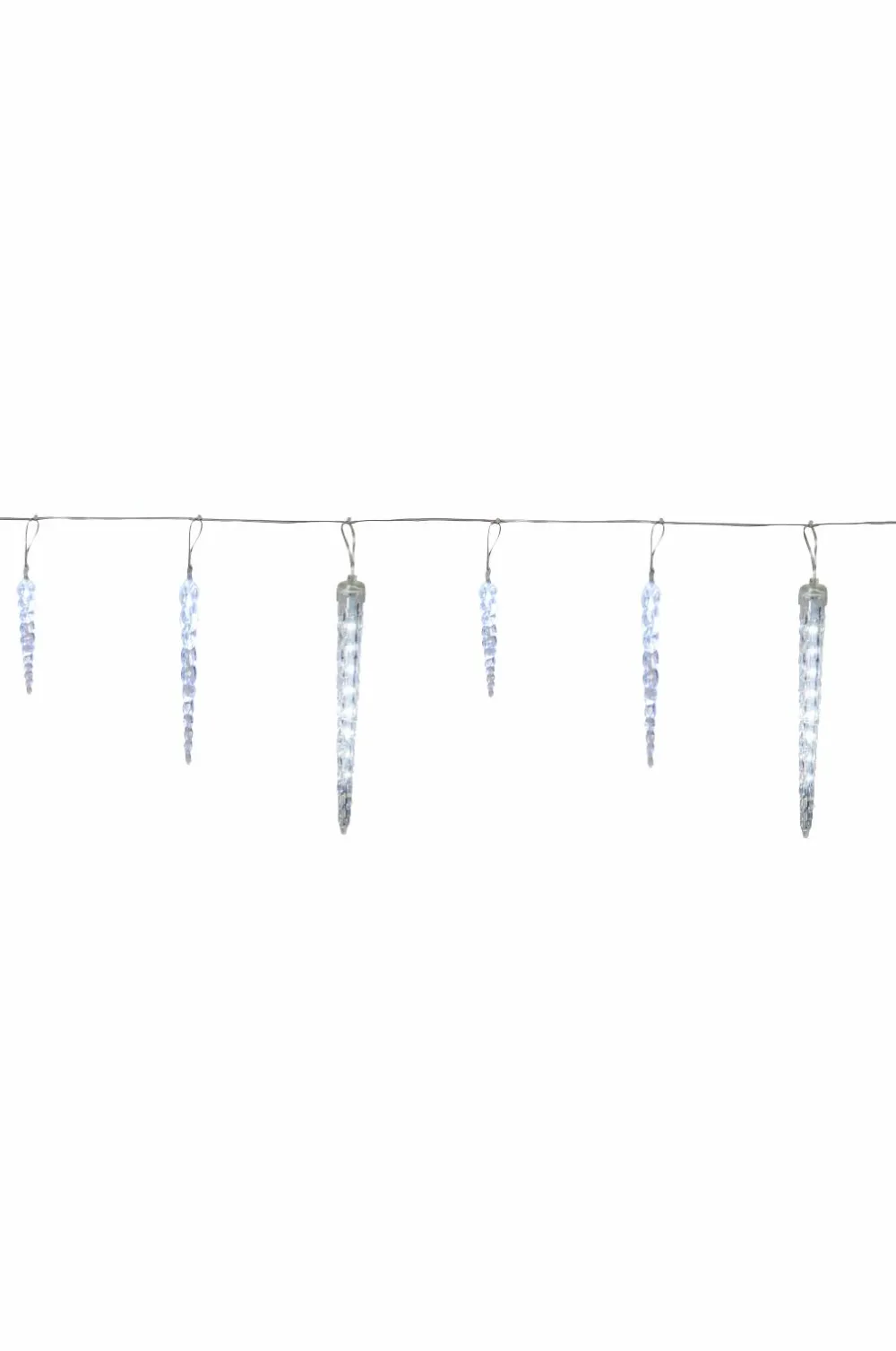 Star Trading Lyskæde med istapper Gelido 23,5 cm Transparent Clearance