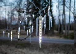Star Trading Lyskæde med istapper Gelido 23,5 cm Transparent Clearance