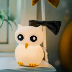 Star Trading Natlampe LED Funktionel ugle Hvid