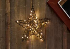 Star Trading Julepynt|Udendørsbelysning>Outdoordecoration Vicke Star 30 cm Brun