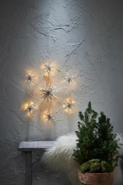 Star Trading Lyskæder>Siluet Flower Snowflake 50cm Hvid