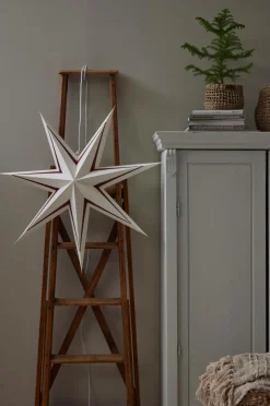 Star Trading Julebelysning>Stjerne Stribe 80cm Rød